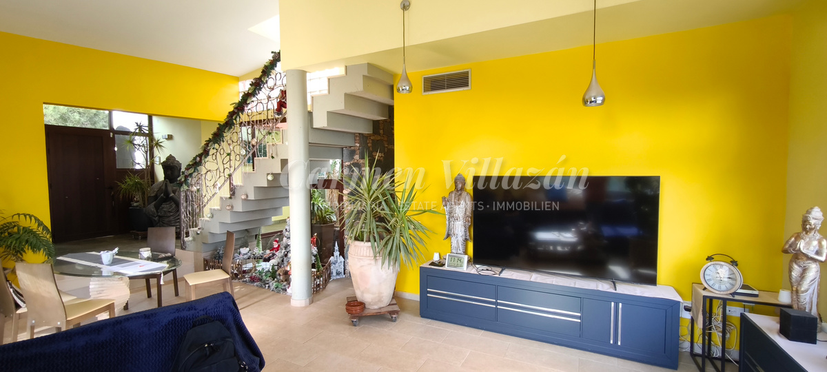 Salón - comedor de la villa en Los Estancos