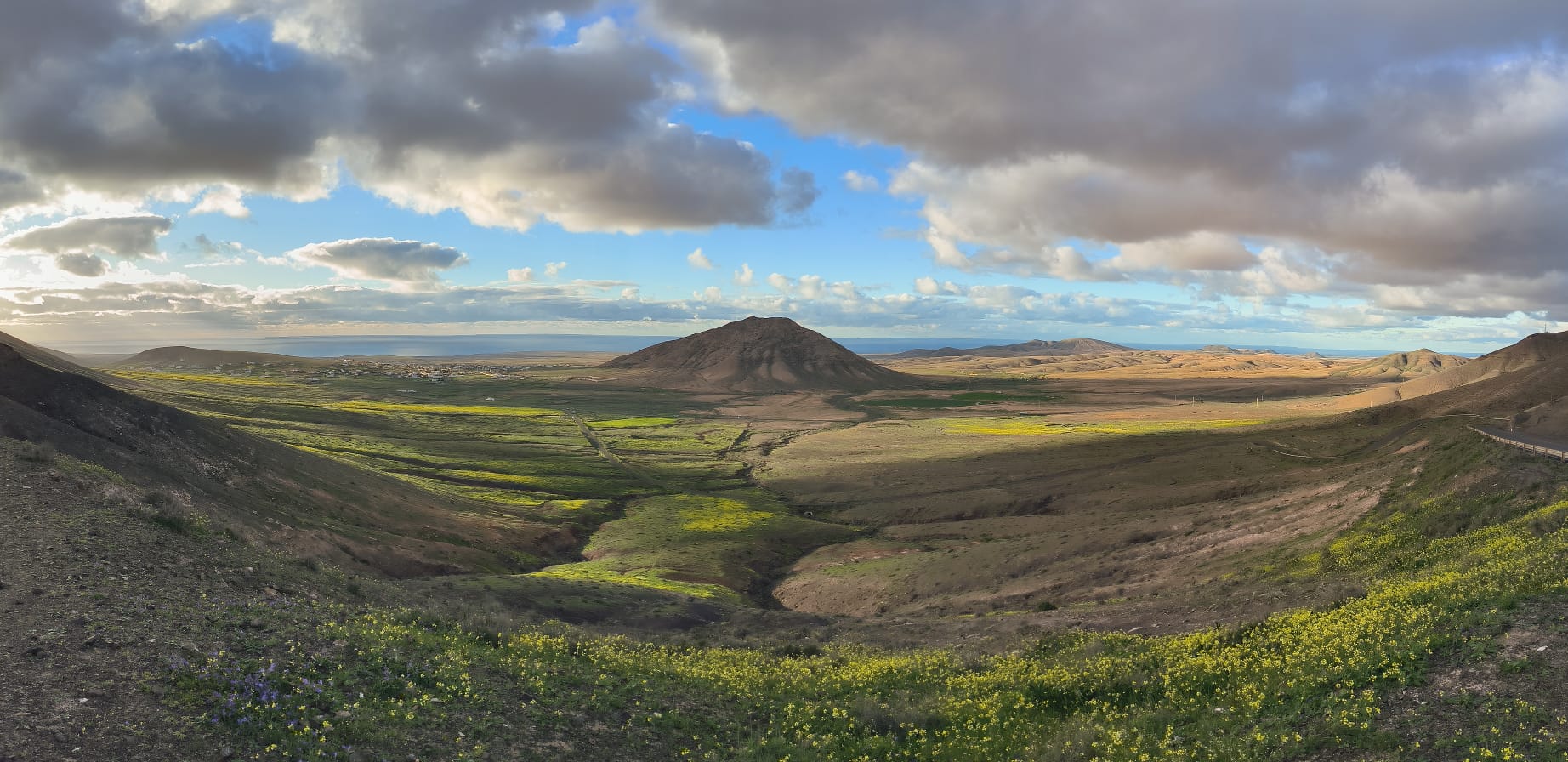 Fuerteventura verde vista abierta